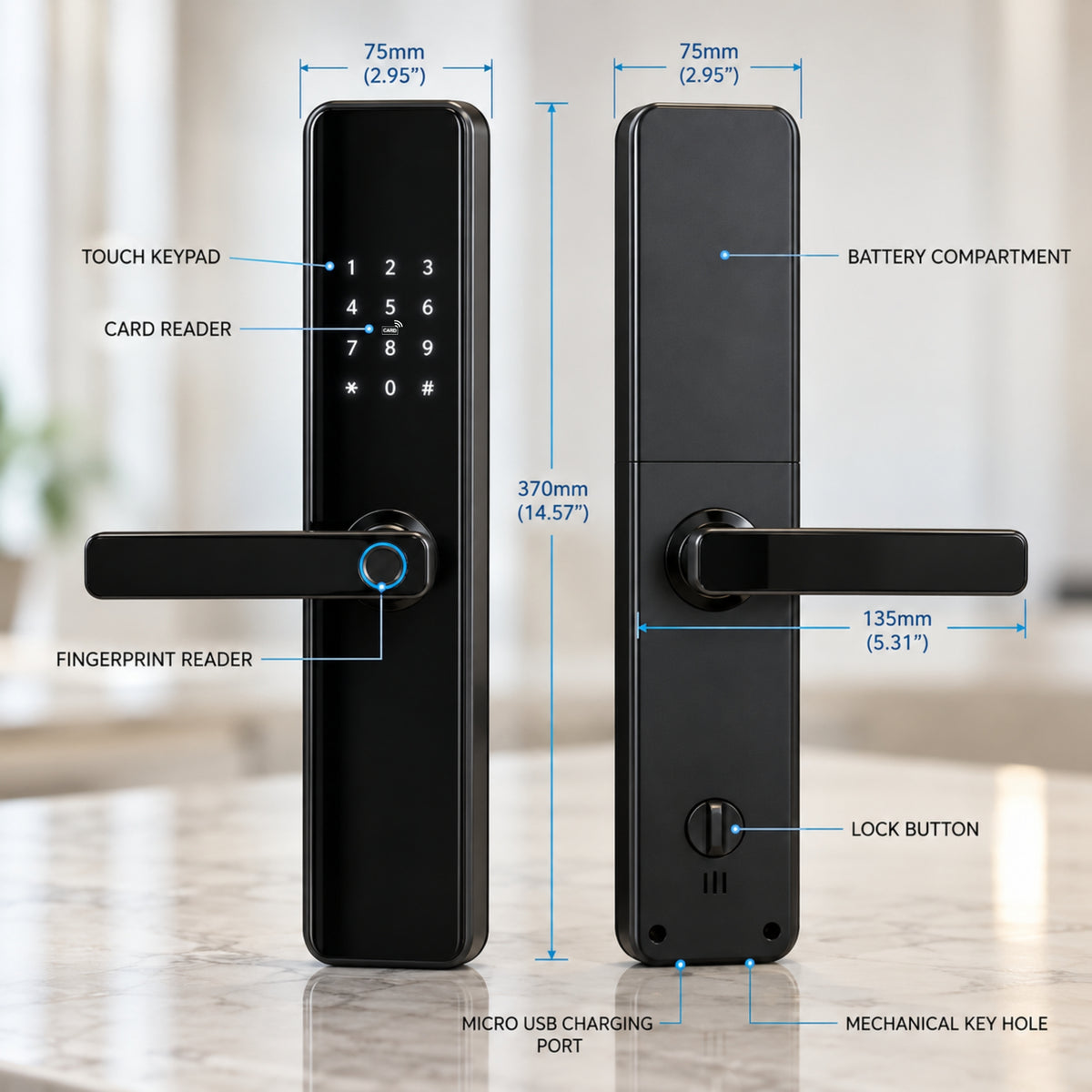 smart door lock thick