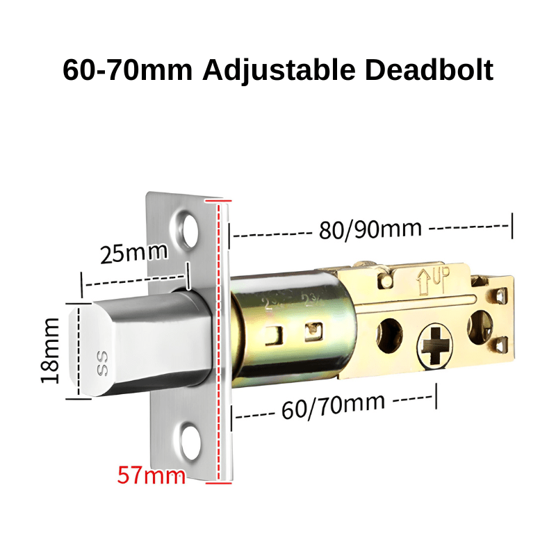 Deadbolt - Smart Door Lock - 60-70mm - Adjustable - Deadbolt