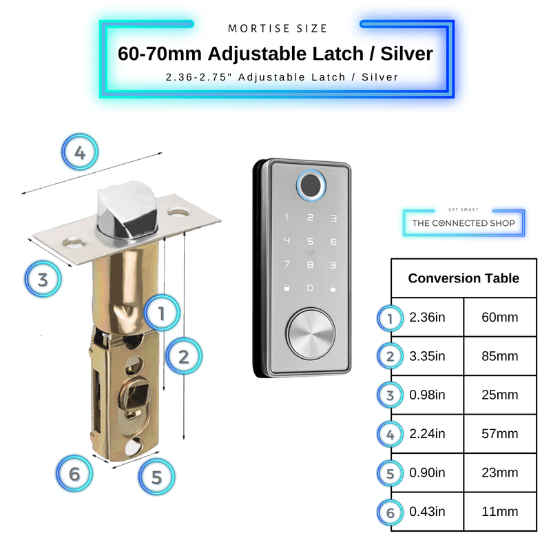 Deadbolt Smart Door Lock Silver Latch