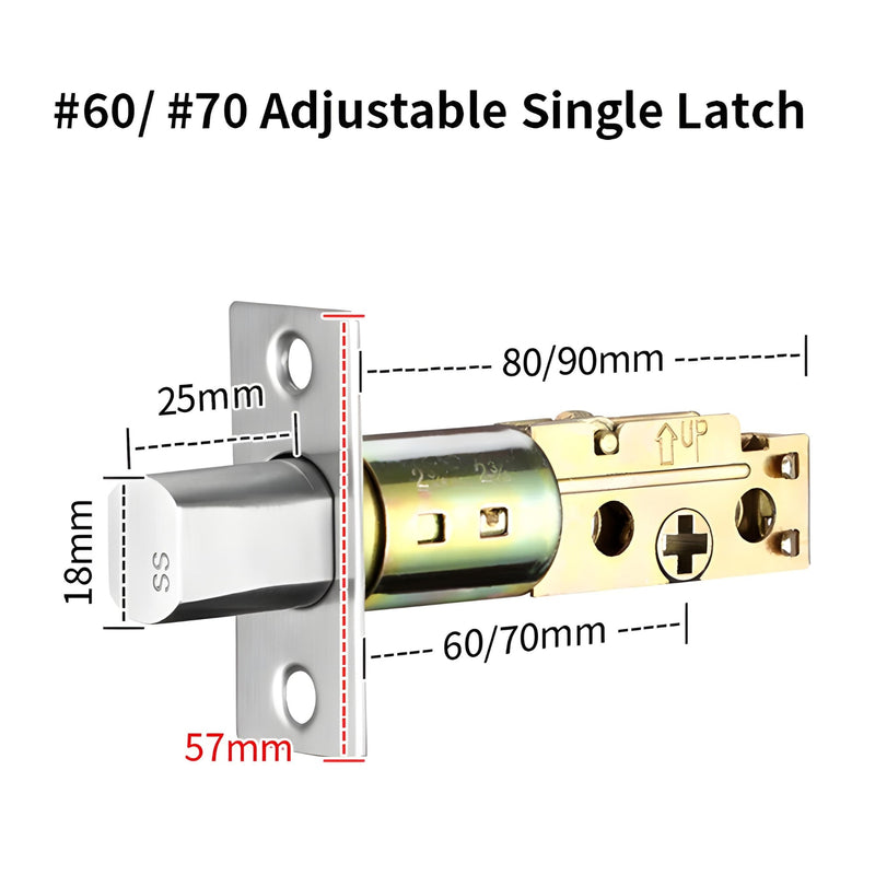 Deadbolt adjustable single latch smart door lock