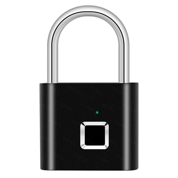 Fingerprint Lock Smart Padlock - Black - No Mobile App -