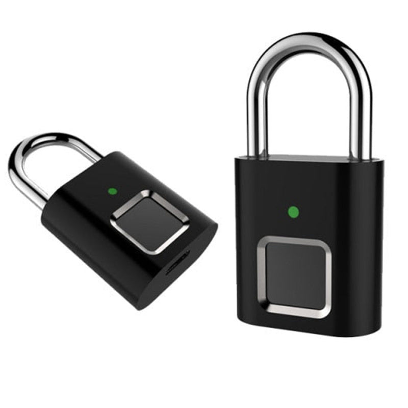 Luggage Fingerprint Padlock - Black