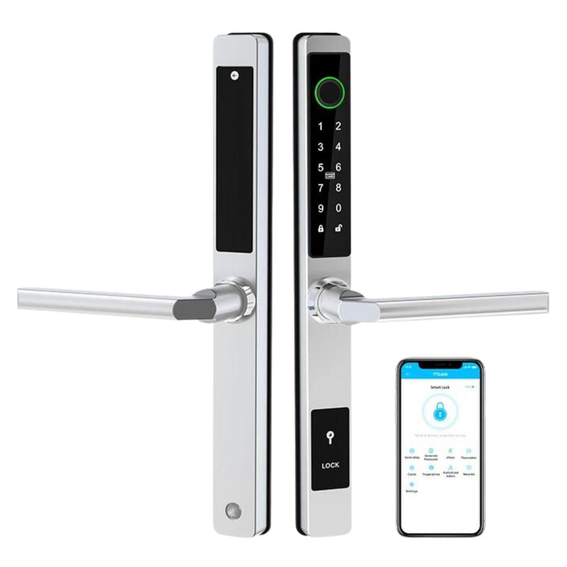 Sliding Door Smart Door Lock - No mortise - Black - No WiFi Gateway