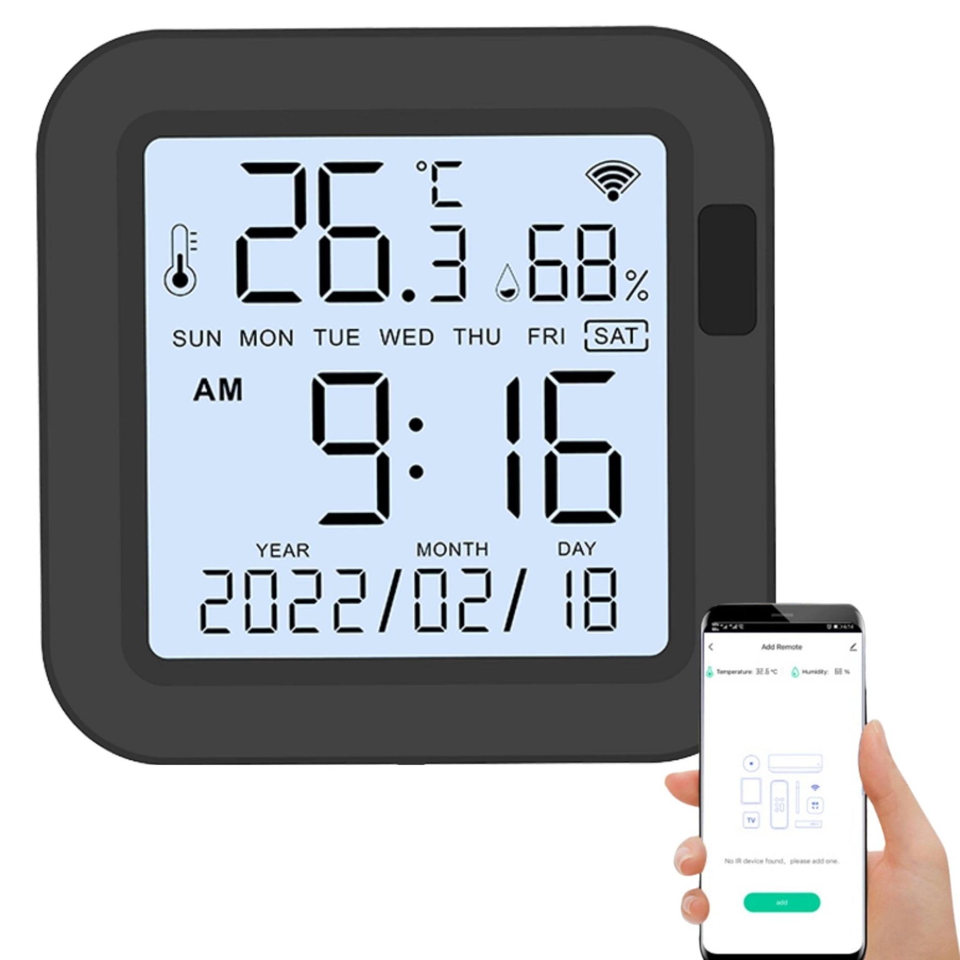 Smart Air Sensor - 12-hour Format - -