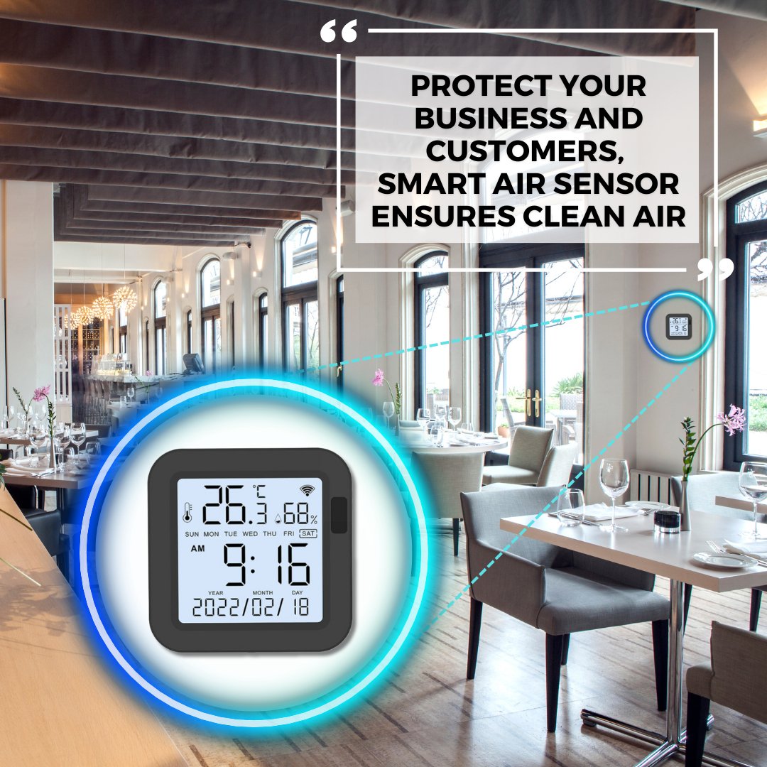 Smart Air Sensor - 12-hour Format - -