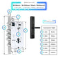 Smart Door Lock Camera - Black - 60-68mm (30x240mm) Multipoint -