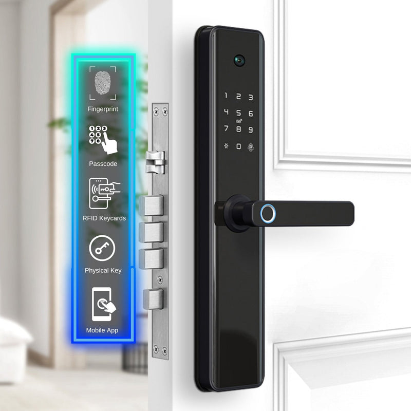 Smart Door Lock Camera - Black - No Mortise -