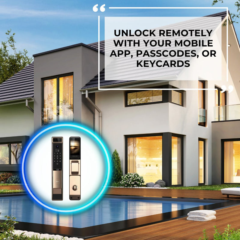 Smart Door Lock Face Recognition Plus - Gold - No Mortise -