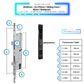 Smart Door Lock Sleek - Black - 28-85mm (22x270mm) Sliding Door Multipoint