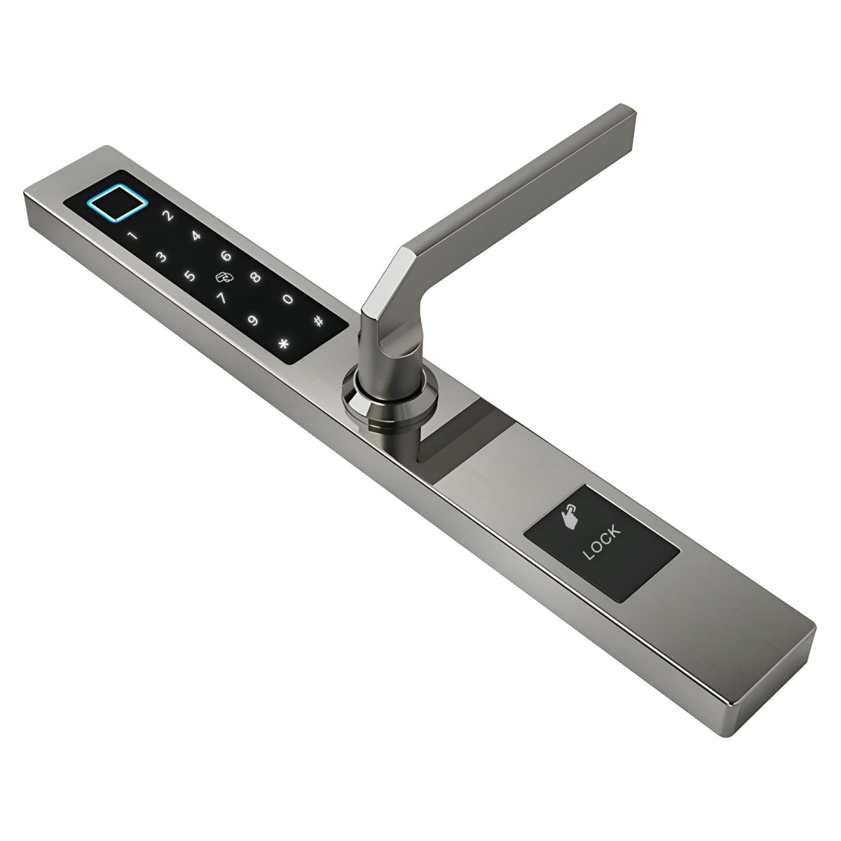 smart door lock sleek silver 2