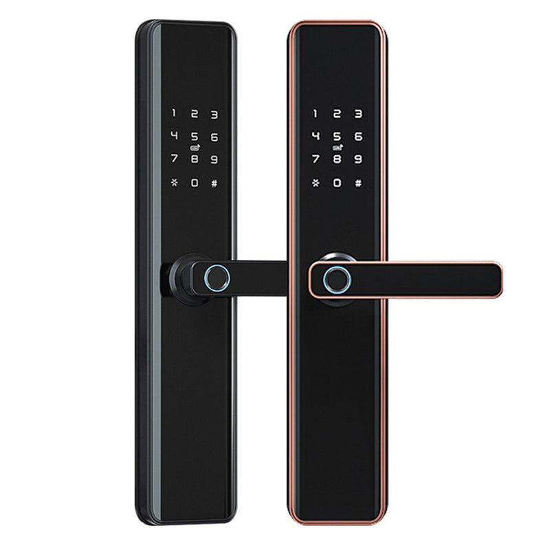 Smart Door Lock Thick - No Mortise - Red Bronze - No WiFi Gateway