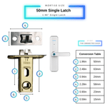Smart Door Lock XL - 50mm Single Latch - Silver