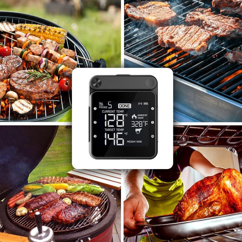 Smart Oven Thermometer - With 3 Probes - -