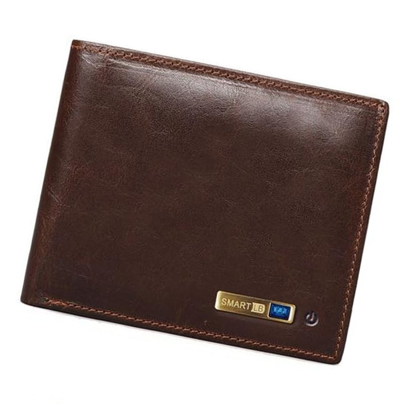 Smart Wallet Soft Leather Bluetooth Tracker - Coffee - -