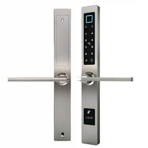 smart door lock sleek silver