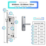 Universal Smart Door Lock Camera - 60-85mm (22x240mm) - Silver -