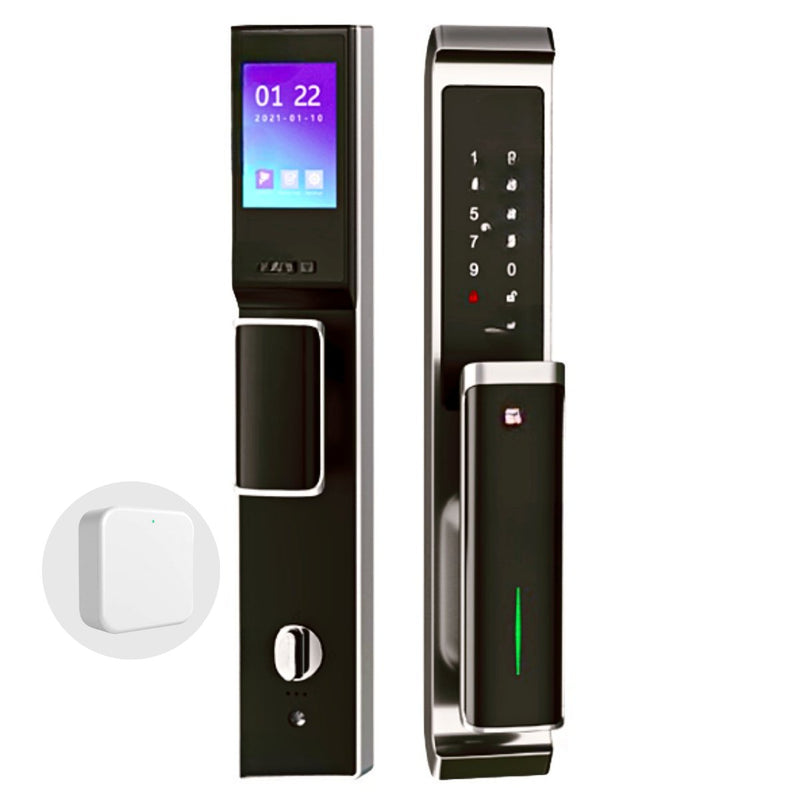 Video Smart Door Lock - Black - No Mortise - With WiFi Gateway